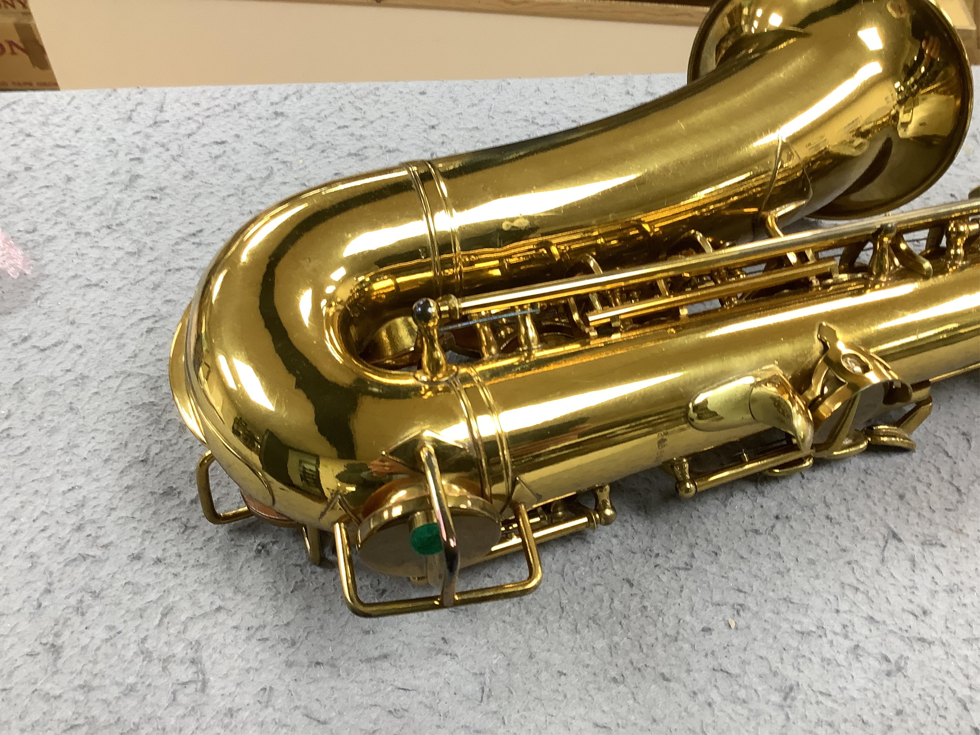 A cased Pennsylvania Special alto saxophone (pads are understood to have been replaced). Condition - fair to good.